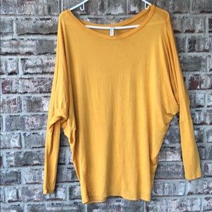 Mustard colored dolman top